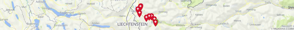 Kartenansicht für Apotheken-Notdienste in der Nähe von Schnifis (Feldkirch, Vorarlberg)